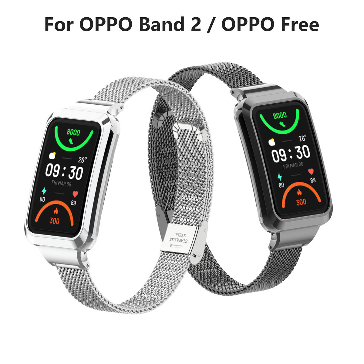 Mesh Strap Metal - Oppo Band 2 ステンレススチールメッシュストラップ Oppo Watch