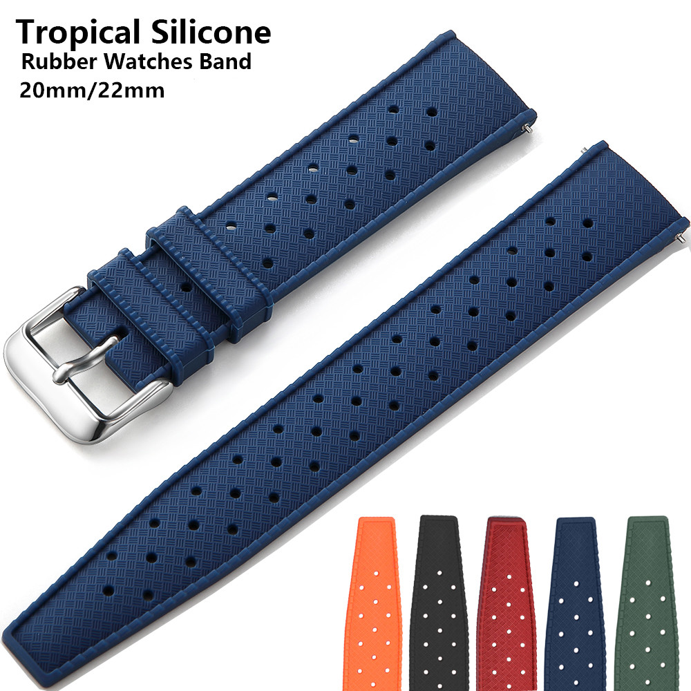 20 ミリメートル 22 ミリメートル熱帯ラバーバンドセイコ - Rubber Strap Diver のレビューと価格