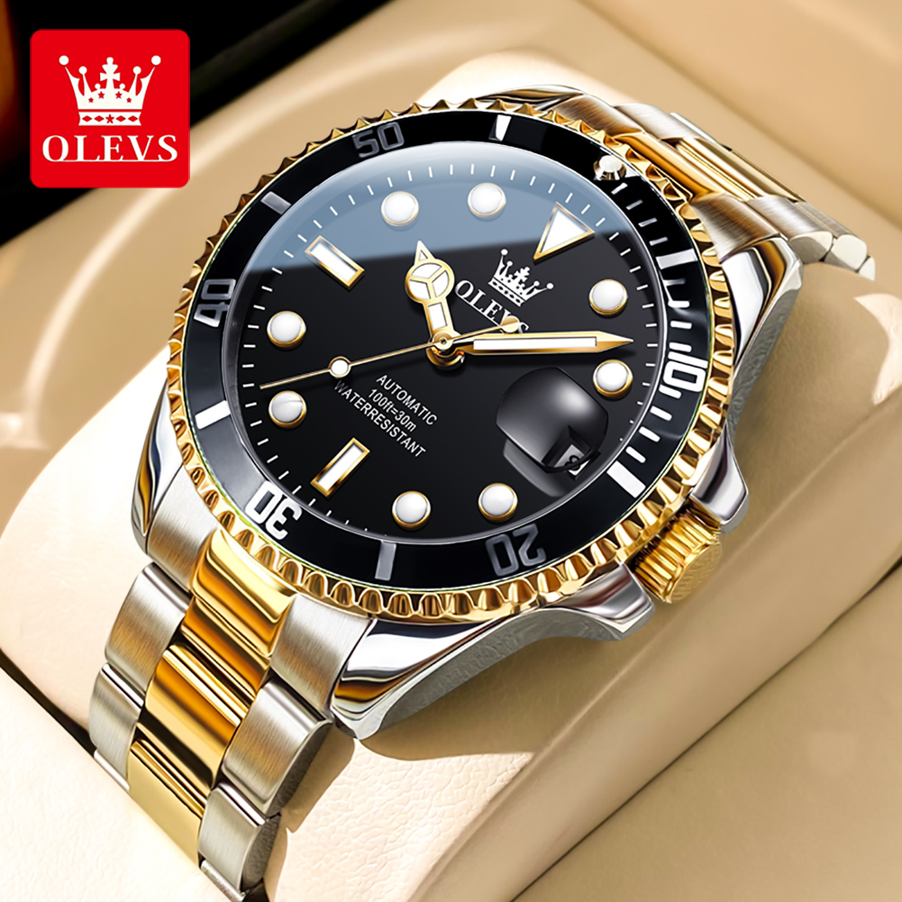 Olevs-メンズウォッチ,オリジナル,自動,機械式,防水, - Rolex Watch Datejust のレビューと価格