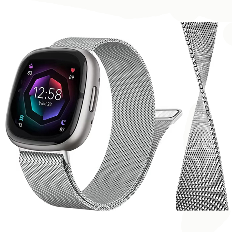 フィットビット versa 4 3 バンド Sense/Li - Milanese Loop Magnetic のレビューと価格